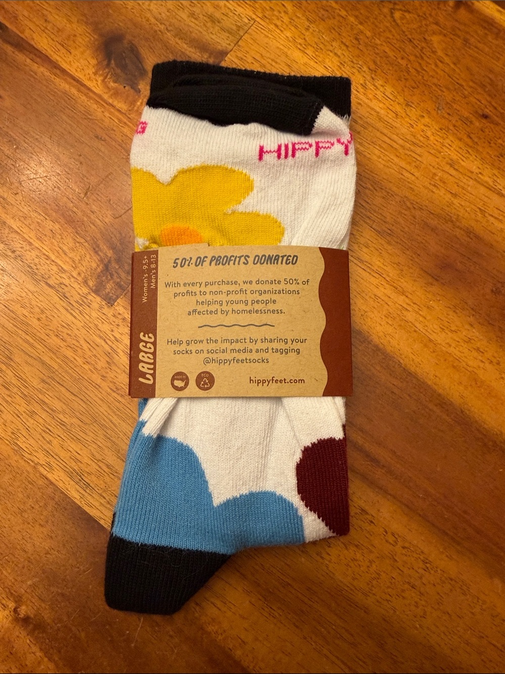 Men's Colorful Floral Crew Socks - Multicolor - Picture 2 of 2